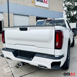 GMC Sierra 2500 Upper Tailgate Trim - Omac - S.Steel - Gloss Silver - 2015